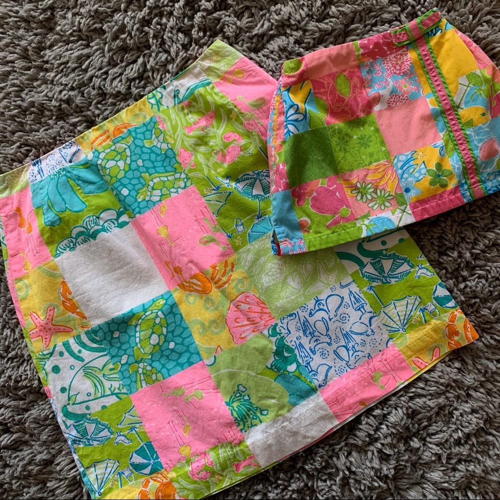 Lily Pulitzer adult and kid mini skirts
